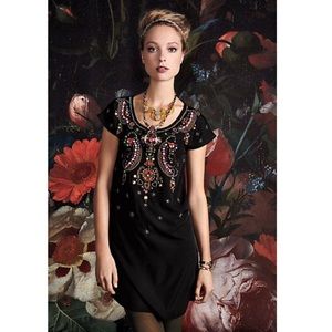 yumi chiaroscuro beaded shift dress